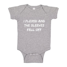 Baby Onesie I Flexed and the Sleeves Fell Off 100% Cotton Infant Bodysuit