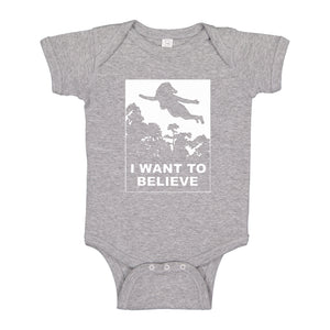 Baby Onesie I Want to Believe Human Holiday 100% Cotton Infant Bodysuit