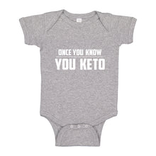 Baby Onesie Once You Know, You Keto 100% Cotton Infant Bodysuit
