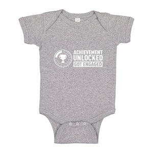 Baby Onesie Achievement Unlocked Got Engaged 100% Cotton Infant Bodysuit