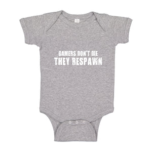 Baby Onesie Gamers Don't Die They Respawn 100% Cotton Infant Bodysuit