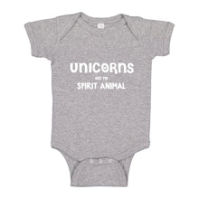Baby Onesie Unicorns are my Spirit Animal 100% Cotton Infant Bodysuit