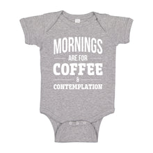 Baby Onesie Mornings are for Coffee and Contemplation 100% Cotton Infant Bodysuit