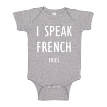 Baby Onesie I Speak French Fries 100% Cotton Infant Bodysuit