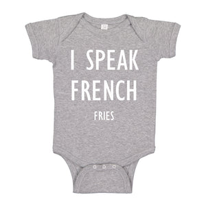Baby Onesie I Speak French Fries 100% Cotton Infant Bodysuit