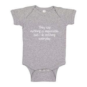 Baby Onesie Nothing is Impossible 100% Cotton Infant Bodysuit