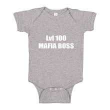 Baby Onesie Lvl 100 Mafia Boss 100% Cotton Infant Bodysuit