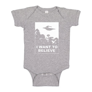Baby Onesie I Want to Believe 100% Cotton Infant Bodysuit