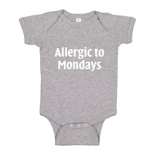 Baby Onesie Allergic to Mondays 100% Cotton Infant Bodysuit