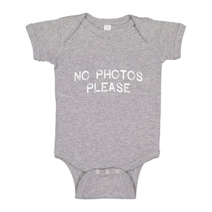 Baby Onesie No Photos Please 100% Cotton Infant Bodysuit