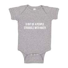 Baby Onesie 5 Out of 4 People Struggle With Math 100% Cotton Infant Bodysuit