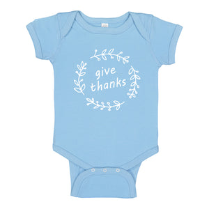 Baby Onesie Give Thanks 100% Cotton Infant Bodysuit