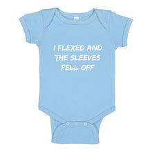 Baby Onesie I Flexed and the Sleeves Fell Off 100% Cotton Infant Bodysuit