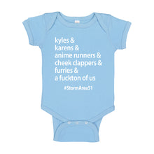 Baby Onesie Storm Area 51 Runner 100% Cotton Infant Bodysuit