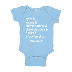 Baby Onesie Storm Area 51 Runner 100% Cotton Infant Bodysuit
