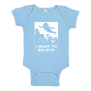 Baby Onesie I Want to Believe Human Holiday 100% Cotton Infant Bodysuit