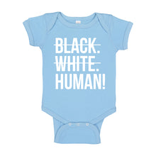 Baby Onesie Black. White. Human! 100% Cotton Infant Bodysuit