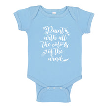 Baby Onesie Paint with all the Colors of the Wind 100% Cotton Infant Bodysuit