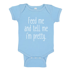 Baby Onesie Feed Me and Tell Me I'm Pretty 100% Cotton Infant Bodysuit