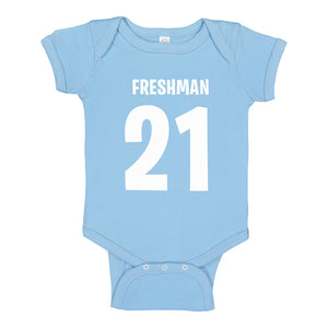 Baby Onesie Freshman 21 100% Cotton Infant Bodysuit
