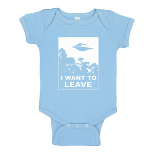 Baby Onesie I Want to Leave 100% Cotton Infant Bodysuit