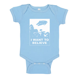 Baby Onesie I Want to Believe Star Ship 100% Cotton Infant Bodysuit