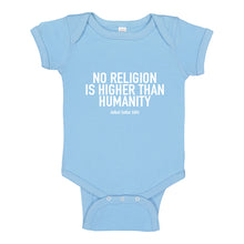 Baby Onesie No Religion Higher than Humanity 100% Cotton Infant Bodysuit