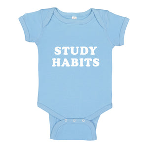 Baby Onesie Study Habits 100% Cotton Infant Bodysuit