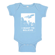Baby Onesie I Want to Believe Space Ship 100% Cotton Infant Bodysuit