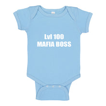 Baby Onesie Lvl 100 Mafia Boss 100% Cotton Infant Bodysuit