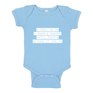 Baby Onesie I used to be a People Person 100% Cotton Infant Bodysuit