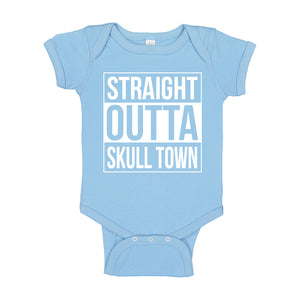 Baby Onesie Straight Outta Skull Town 100% Cotton Infant Bodysuit
