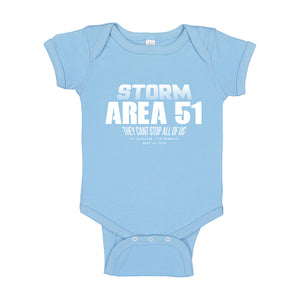 Baby Onesie Storm Area 51 They Can't Stop Us All 100% Cotton Infant Bodysuit