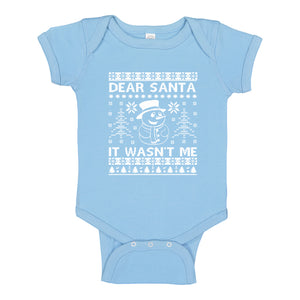 Baby Onesie Dear Santa It Wasn't Me 100% Cotton Infant Bodysuit