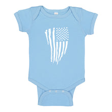 Baby Onesie American Flag Vertical 100% Cotton Infant Bodysuit