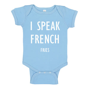 Baby Onesie I Speak French Fries 100% Cotton Infant Bodysuit