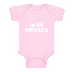 Baby Onesie Lvl 100 Mafia Boss 100% Cotton Infant Bodysuit