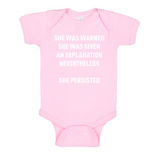 Baby Onesie She Persisted Venus Fist 100% Cotton Infant Bodysuit