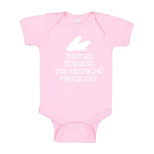 Baby Onesie They're Turning the Freaking Frogs Gay! 100% Cotton Infant Bodysuit