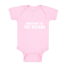 Baby Onesie Gamers Don't Die They Respawn 100% Cotton Infant Bodysuit