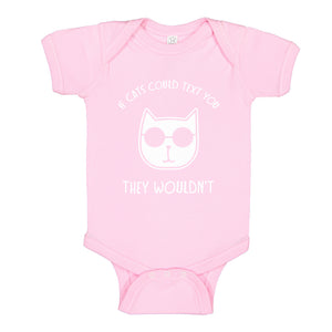 Baby Onesie If Cats Could Text 100% Cotton Infant Bodysuit