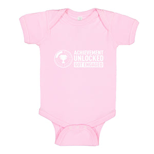 Baby Onesie Achievement Unlocked Got Engaged 100% Cotton Infant Bodysuit