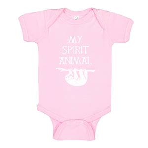 Baby Onesie Sloth is my Spirit Animal 100% Cotton Infant Bodysuit