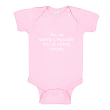 Baby Onesie Nothing is Impossible 100% Cotton Infant Bodysuit