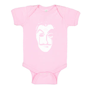 Baby Onesie Salvador Dali Face Heist Mask 100% Cotton Infant Bodysuit