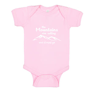 Baby Onesie The Mountains are Calling 100% Cotton Infant Bodysuit