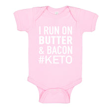 Baby Onesie I Run on Butter and Bacon 100% Cotton Infant Bodysuit