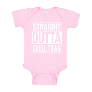 Baby Onesie Straight Outta Skull Town 100% Cotton Infant Bodysuit
