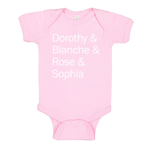 Baby Onesie Golden Names 100% Cotton Infant Bodysuit