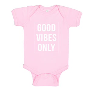 Baby Onesie Good Vibes Only 100% Cotton Infant Bodysuit